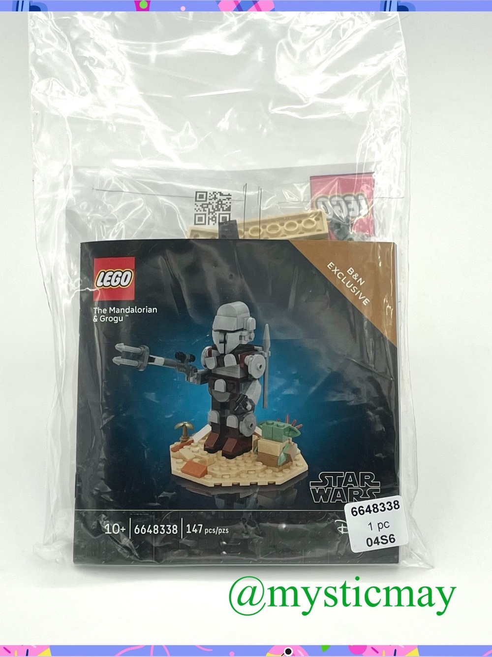 NEW Barnes & Noble Exclusive LEGO Disney STAR WARS 6648338 Mandalorian w Grogu